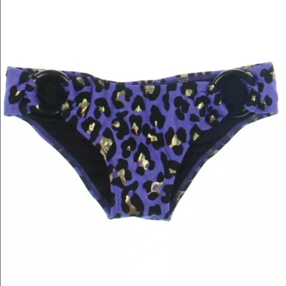 - Metallic Purple Leopard Triangle Bikini Set SZ S! NEW!